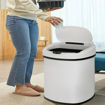 13 Gallon Kitchen Garbage Can Automatic Trash Can 13 Gallon Stainless Steel Trash Can Touch Free Bathroom Trash Can with Lid for Bathroom, Kitchen, Office