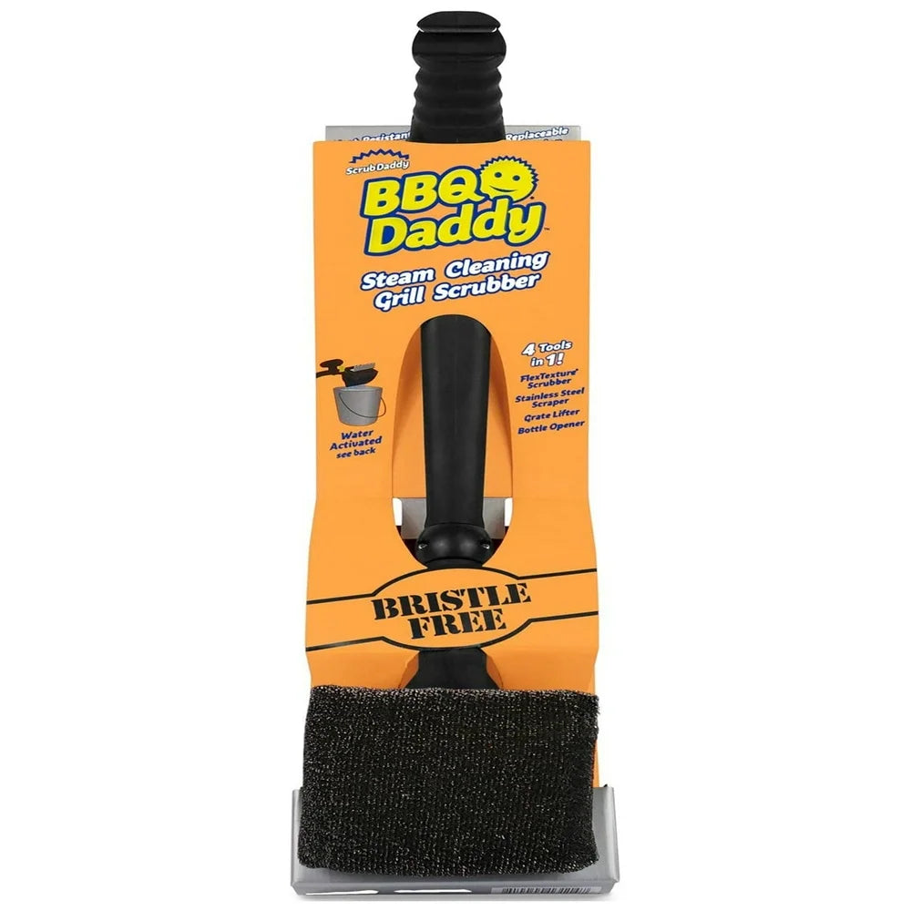 BBQ Daddy Grill Brush - Steam Cleaning Scrubber with Armortec Steel Mesh, 1 Count